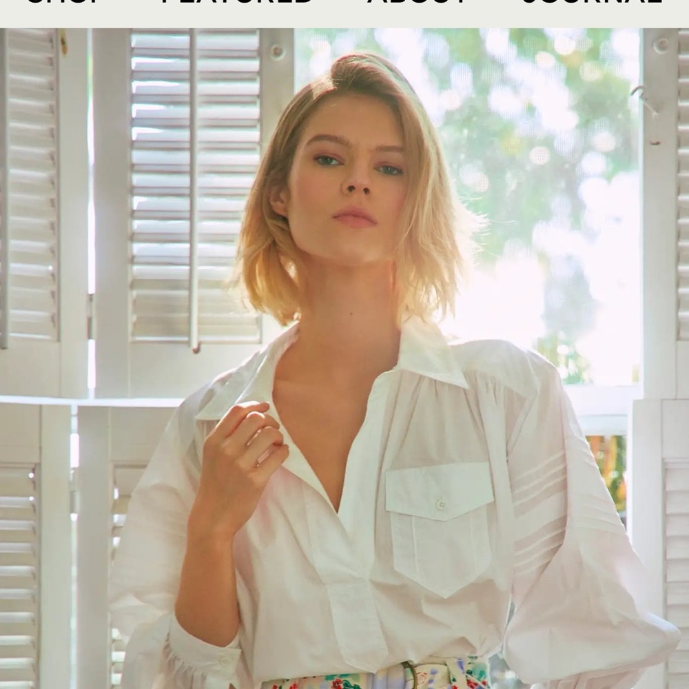 Hunter Bell Crisp White Blouse